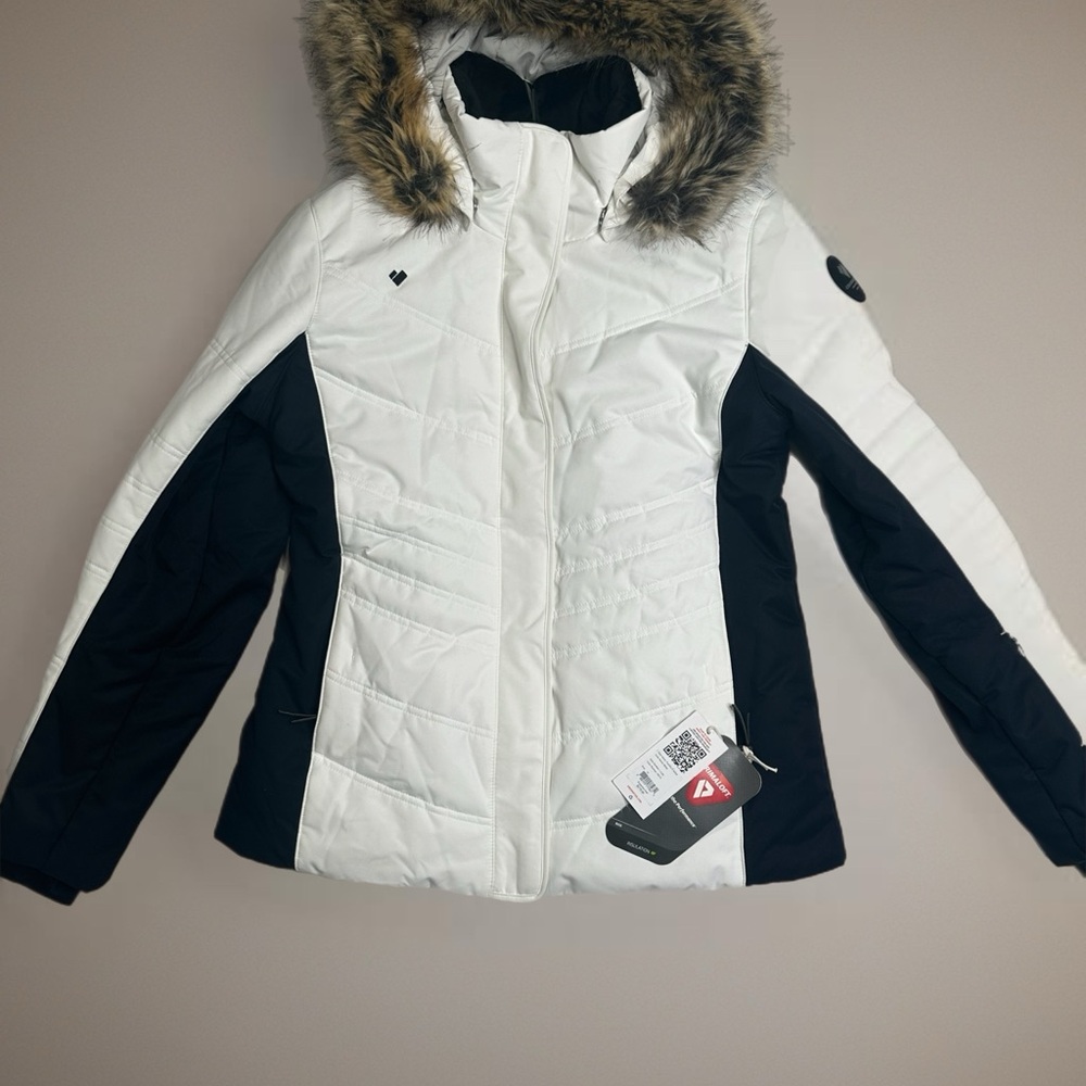 Obermeyer White and Black Ski Jacket